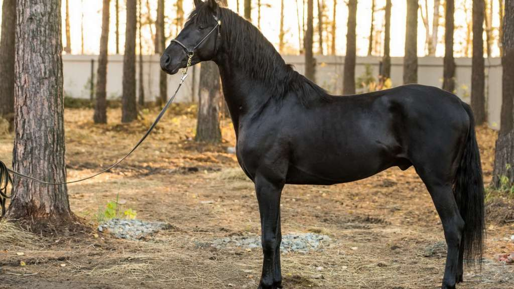 Классический черный конь