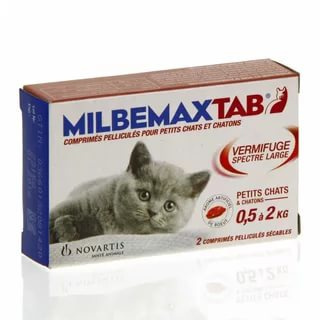 серый котенок на коробке Milbemax