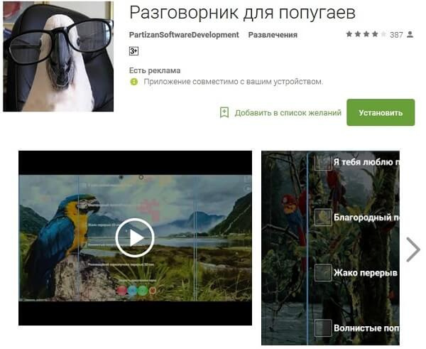Разговорник для попугаев 