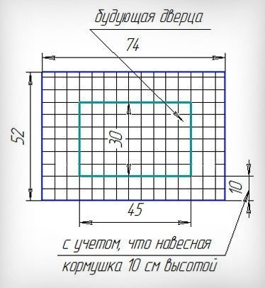 Передняя стенка куриной клетки