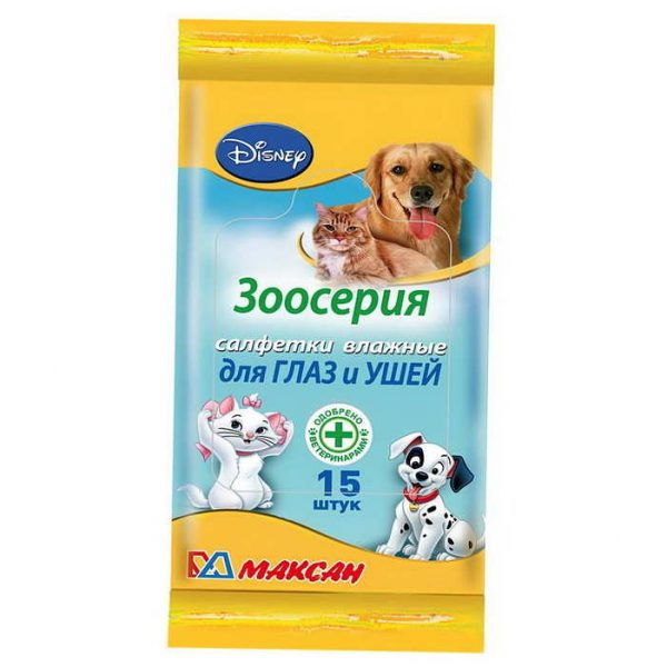 Влажные салфетки для ухода за глазами и ушами