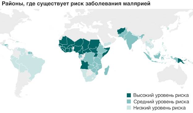 Карта риска малярии