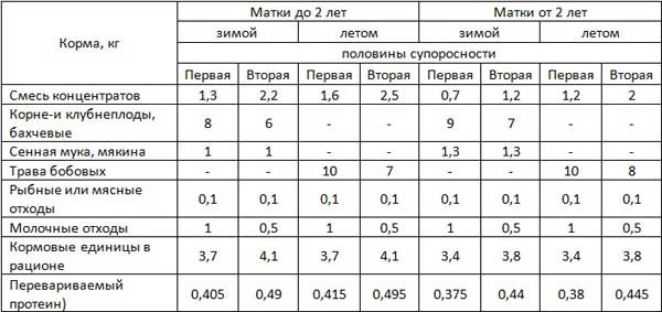 Таблица примерных норм потребления корма на одну беременную свиноматку в день